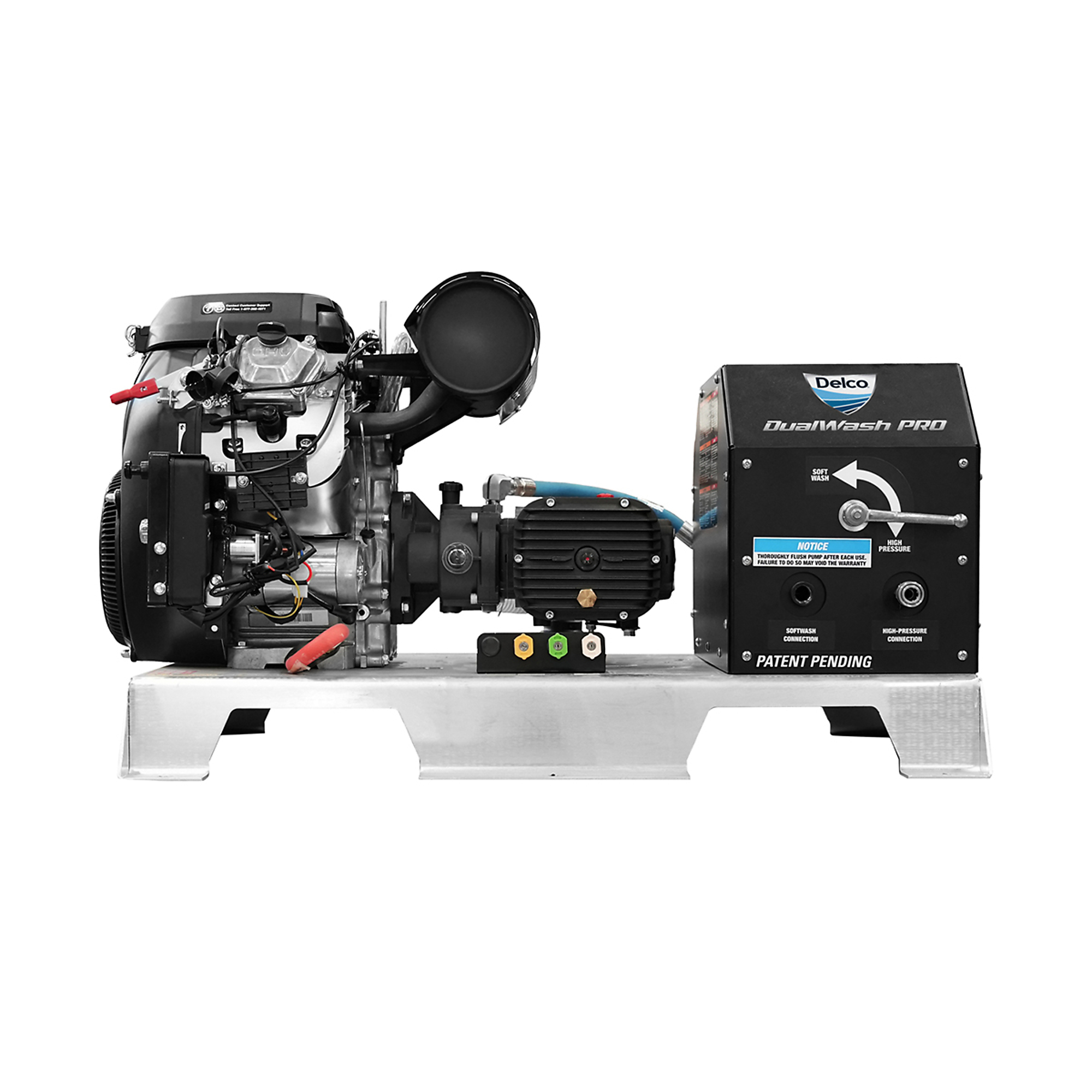 DELCO Dual Wash Pro 3000 PSI 10.0 GPM CRX 750 Gas Pressure Washer